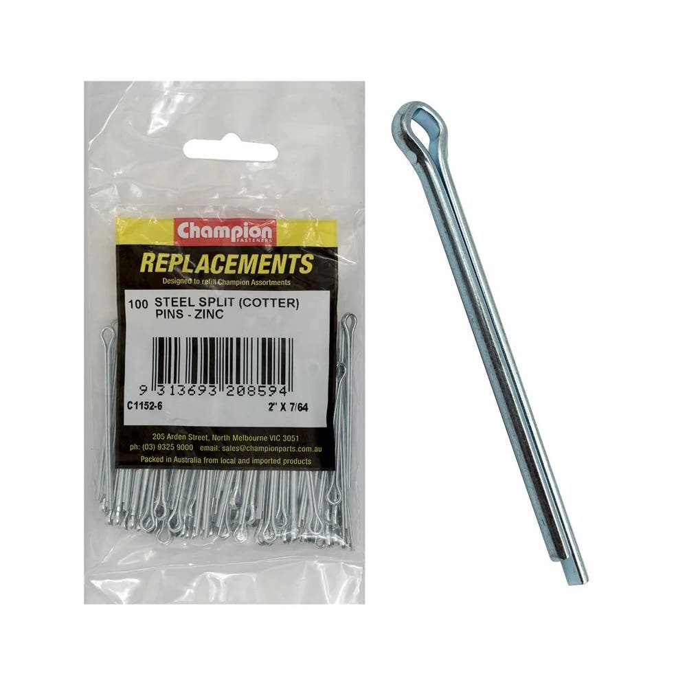 Grab Kit Refill - Pin Split Zinc Plated 7/16 X 2'' Pk 100_79903707_C1152-6