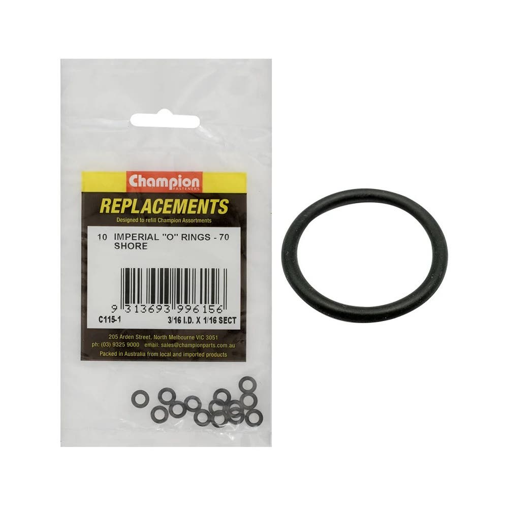 Grab Kit Refill - O-Ring 3/16 X 1/16'' Pk 10_238366_C115-1