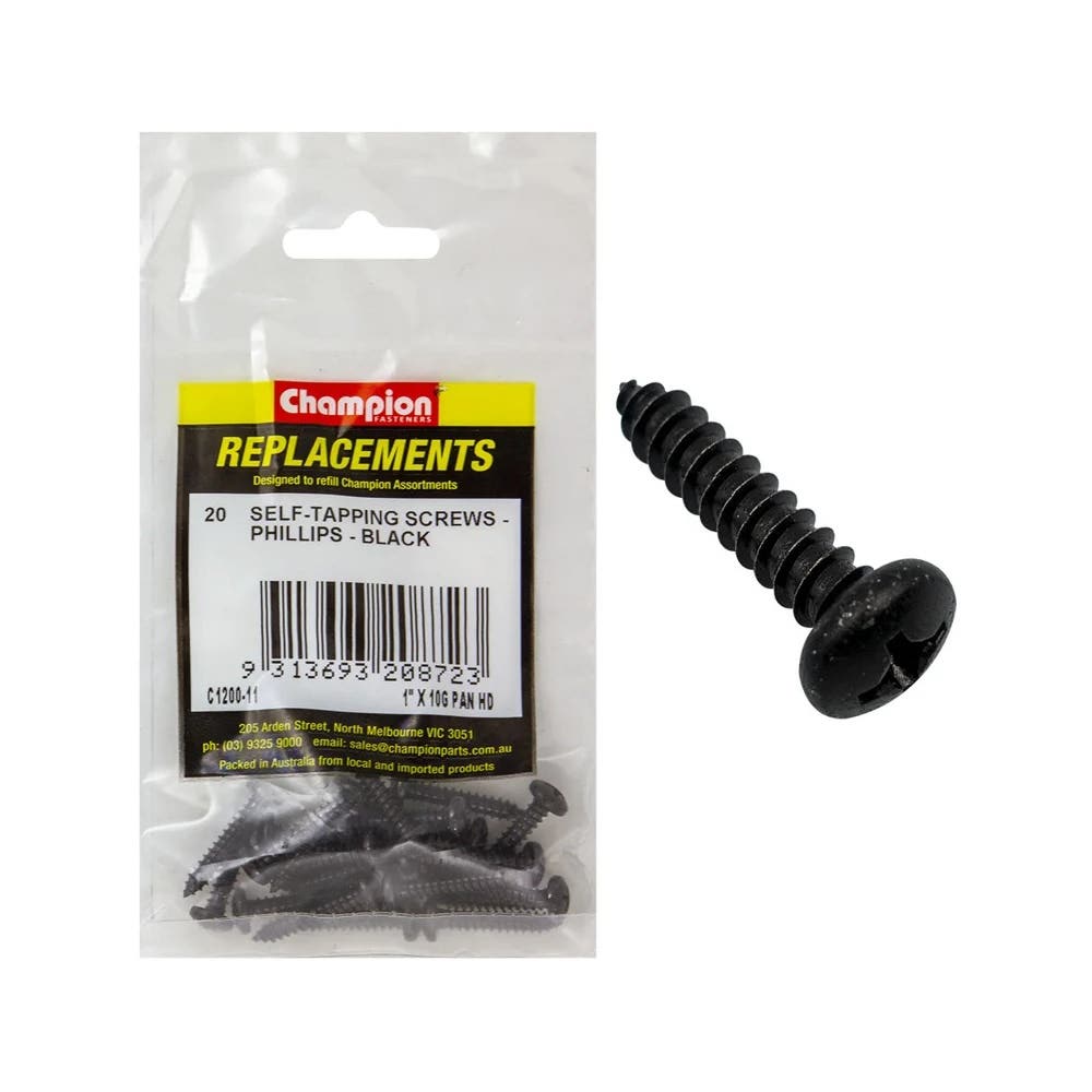 Grab Kit Refill - Screw Self Tapping Pan Head Phillips 10G x 1'' Pk 20_274791_C1200-11