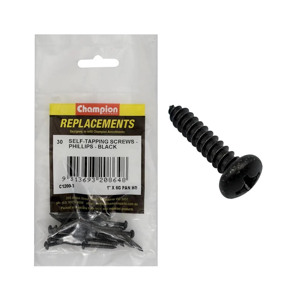 Grab Kit Refill - Screw Self Tapping Pan Head Phillips 6G x 1'' Pk 30_274781_C1200-3