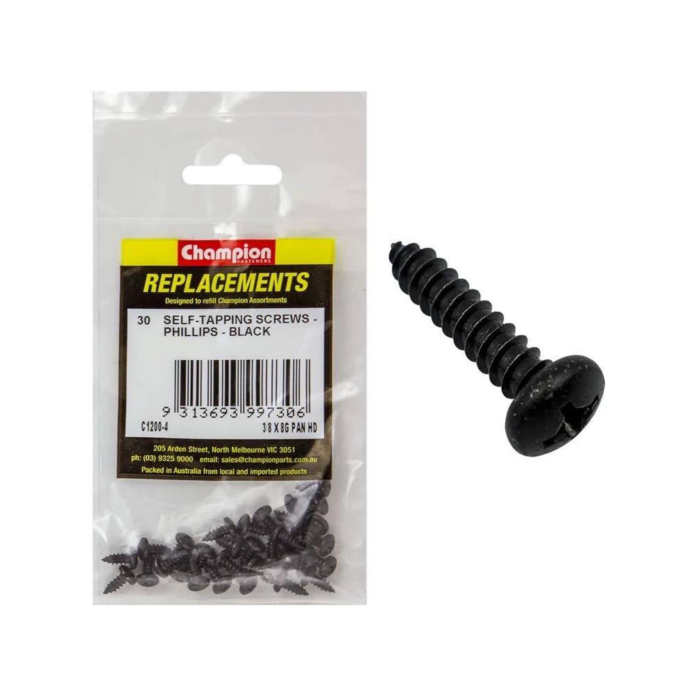 Grab Kit Refill - Screw Self Tapping Pan Head Phillips 8G x 3/8'' Pk 30 274782_274782_C1200-4
