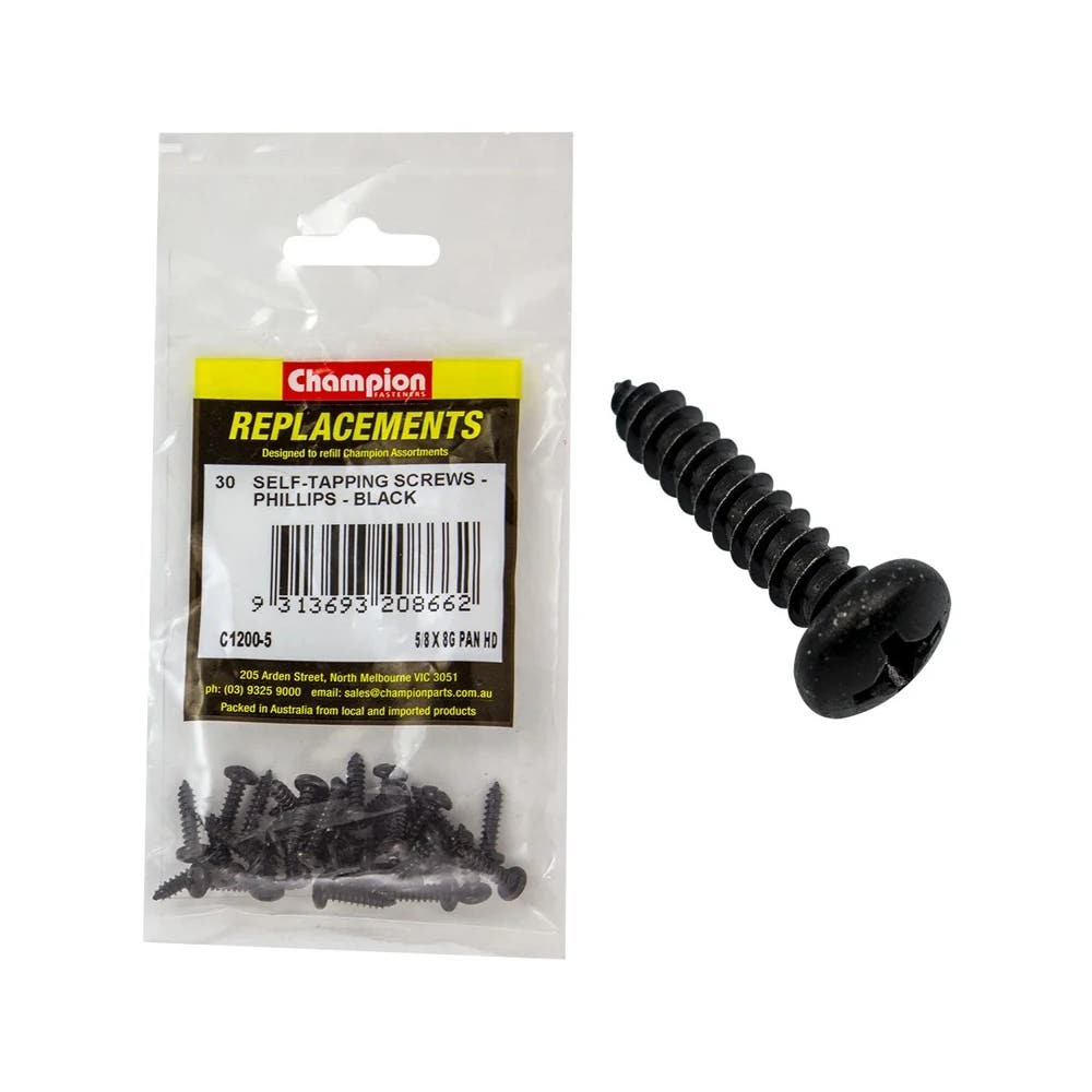Grab Kit Refill - Screw Self Tapping Pan Head Phillips 8G x 5/8'' Pk 30_274783_C1200-5