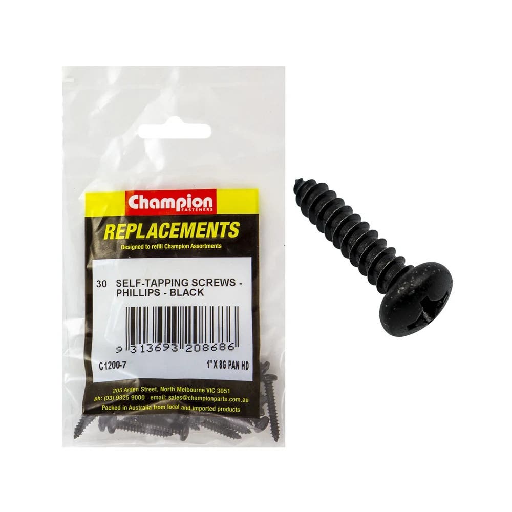 Grab Kit Refill - Screw Self Tapping Pan Head Phillips 8G x 1'' Pk 30_274777_C1200-7