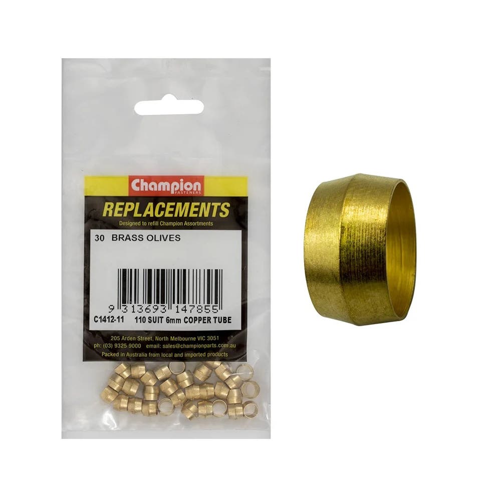 Grab Kit Refill - Olives Brass 110 Suits 6mm Copper Pk 30_231014_C1412-11