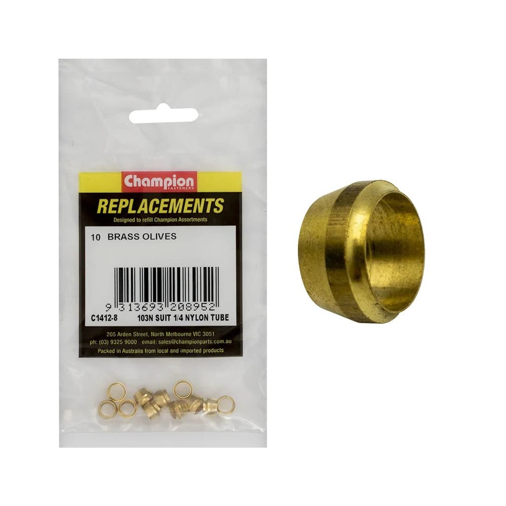 Grab Kit Refill - Olives Brass 103N Suits 1/4'' Nylon Pk 10_93298085_C1412-8