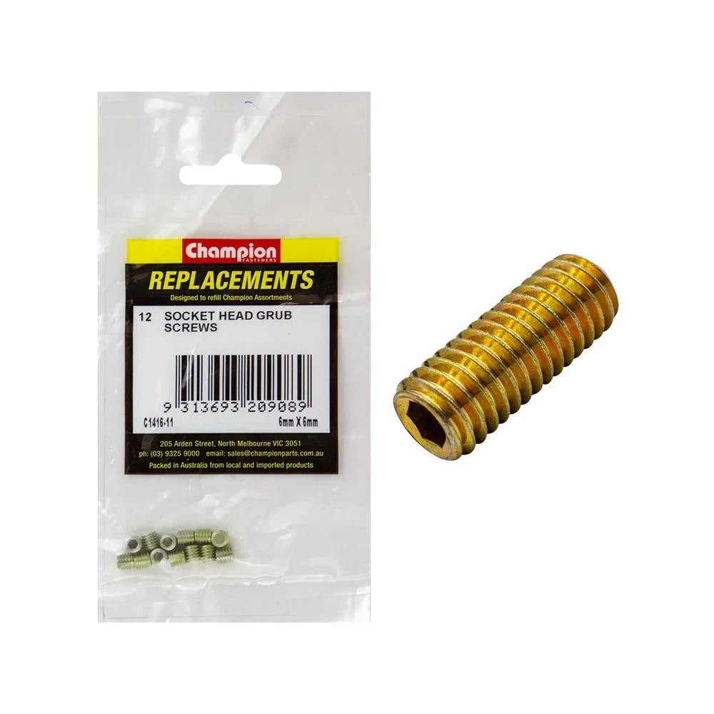 Grab Kit Refill - Screw Grub Grade 8.8 6 x 6mm Pk 12_291190_C1416-11
