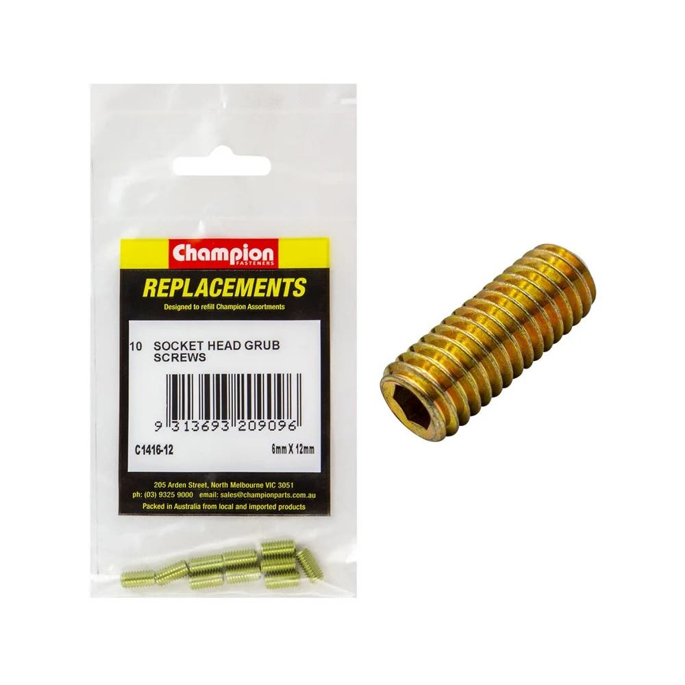Grab Kit Refill - Screw Grub Grade 8.8 6 x 12mm Pk 10_293286_C1416-12