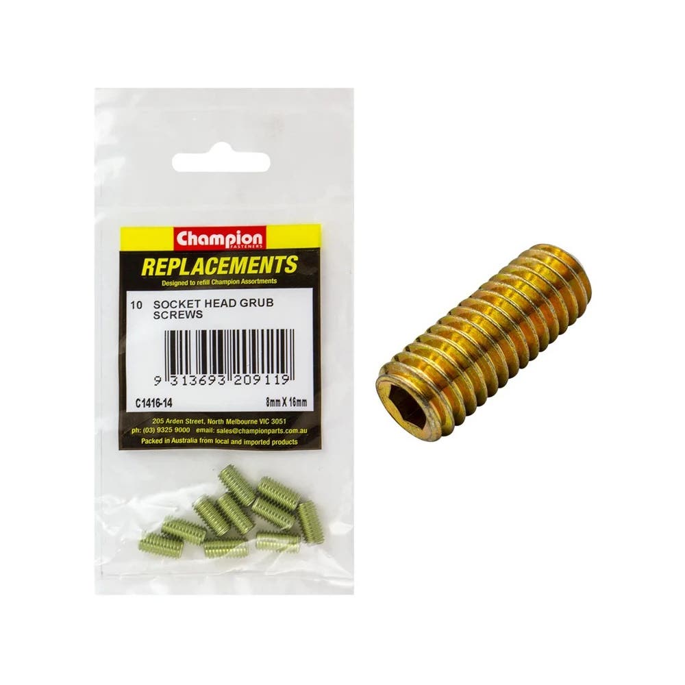 Grab Kit Refill - Screw Grub Grade 8.8 8 X 16mm Pk 10_280554_C1416-14