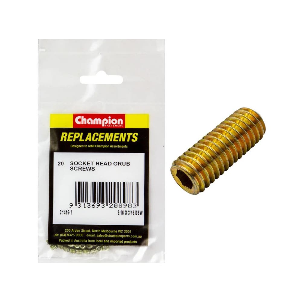 Assortment Refills 3/16 X 3/16 Screws Grub BSW_40029984_C1416-1