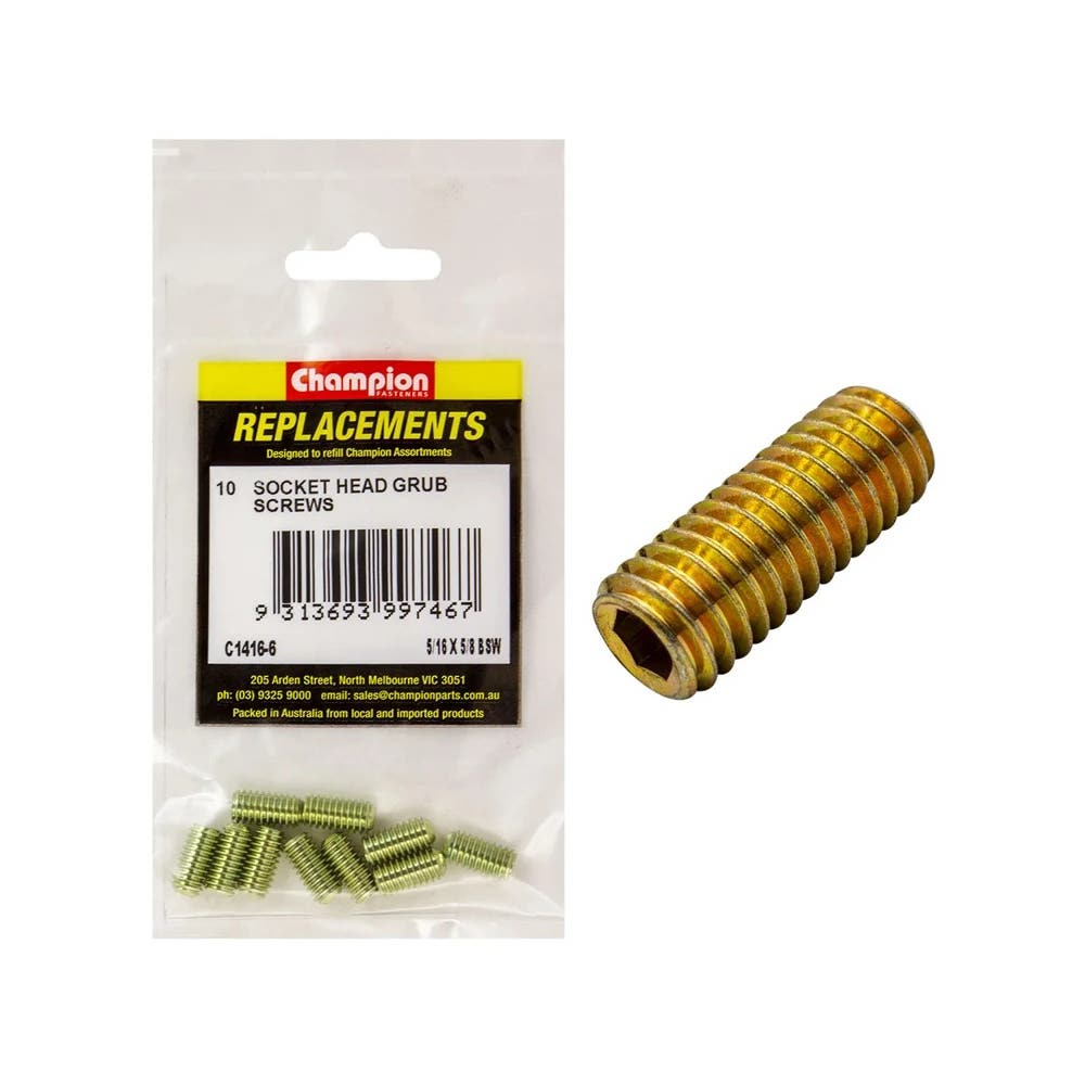 Grab Kit Refill - Screw Grub Grade 8.8 BSW 5/16 x 5/8'' Pk 10_247478_C1416-6