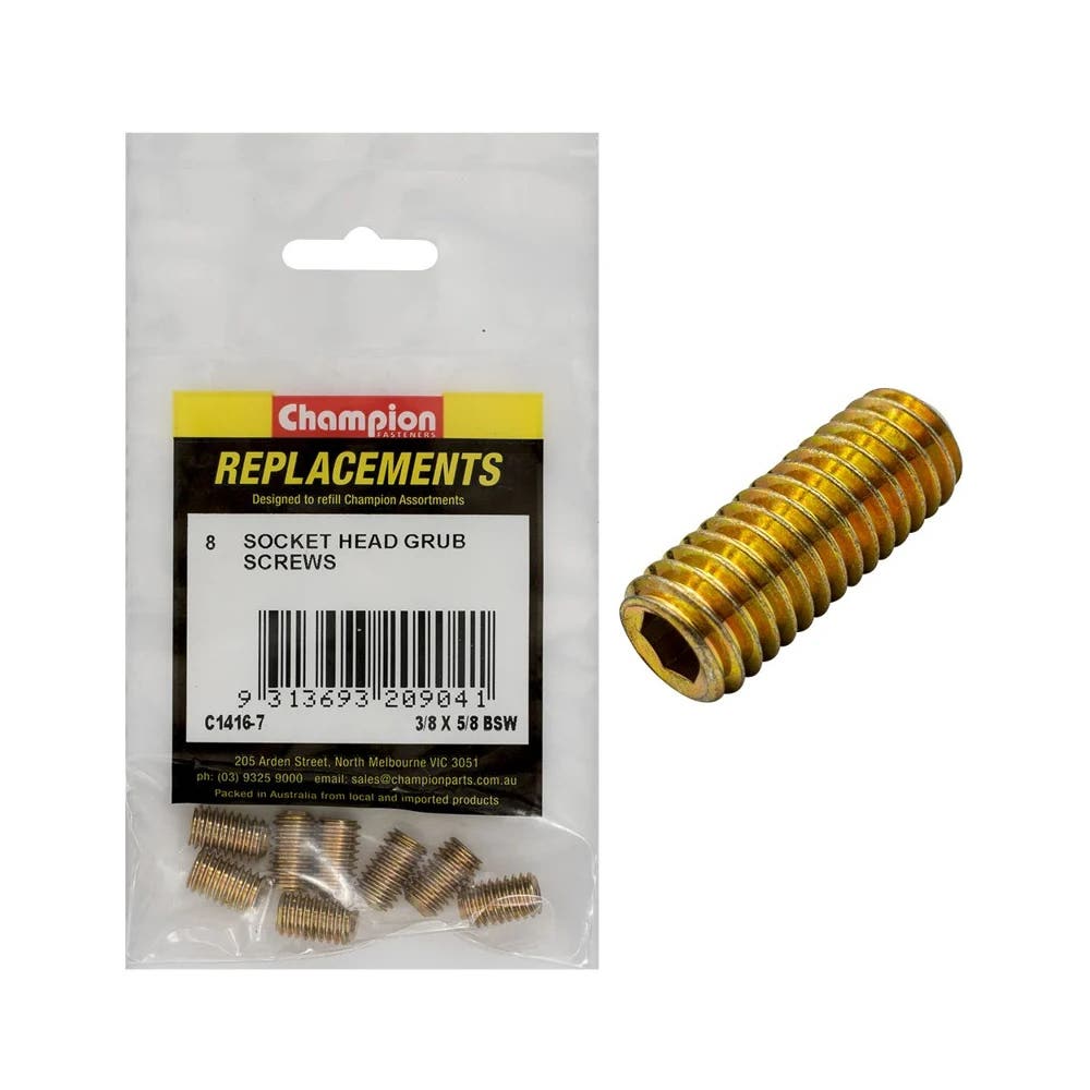 Grab Kit Refill - Screw Grub Grade 8.8 BSW 3/8 x 5/8'' PK 8_247475_C1416-7