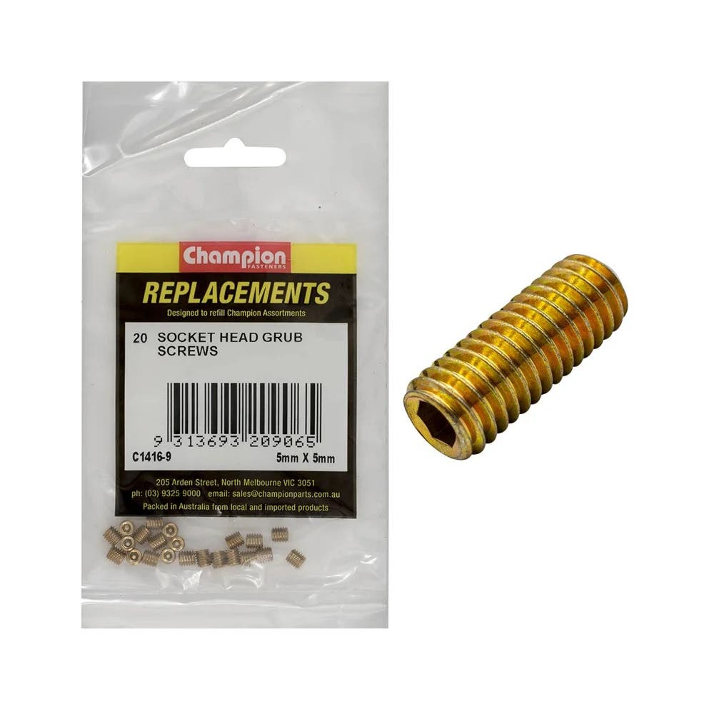 Grab Kit Refill - Screw Grub Grade 8.8 5 x 5mm Pk 20_291192_C1416-9