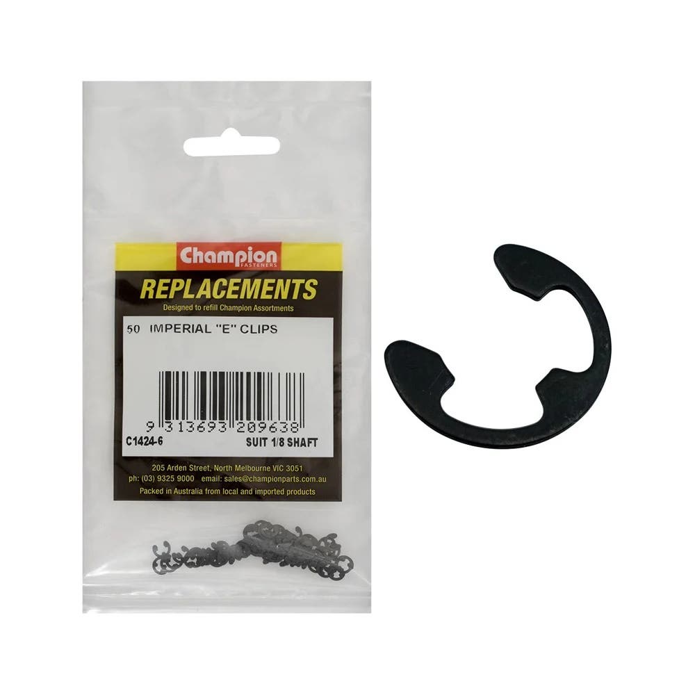 Grab Kit Refill - E Clip 1/8'' Pk 50_281385_C1424-6