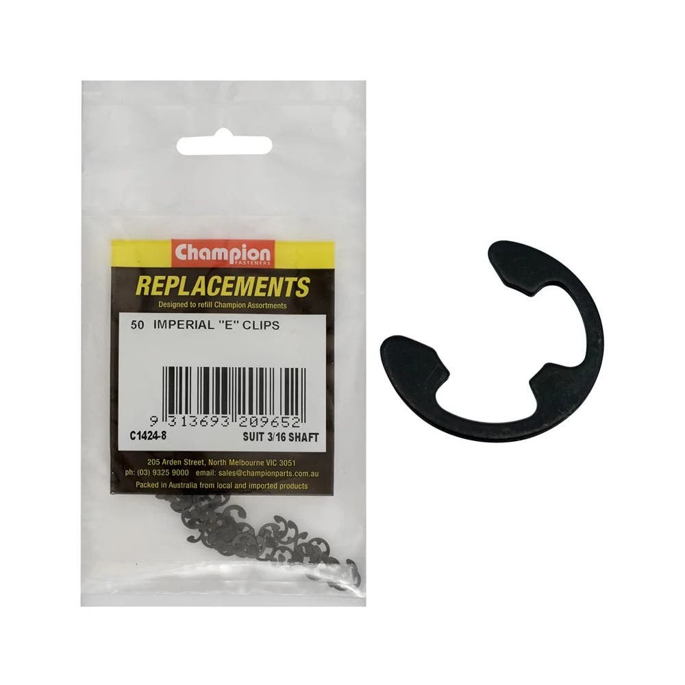Grab Kit Refill - E Clip 3/16'' Pk 50_281381_C1424-8