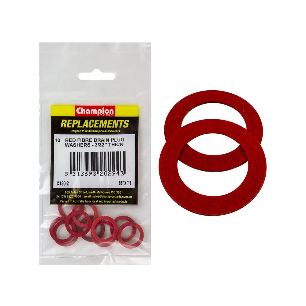Grab Kit Refill - Washer Drain Sump Plug Fibre 5/8 x 7/8'' Pk 10_259124_C150-2
