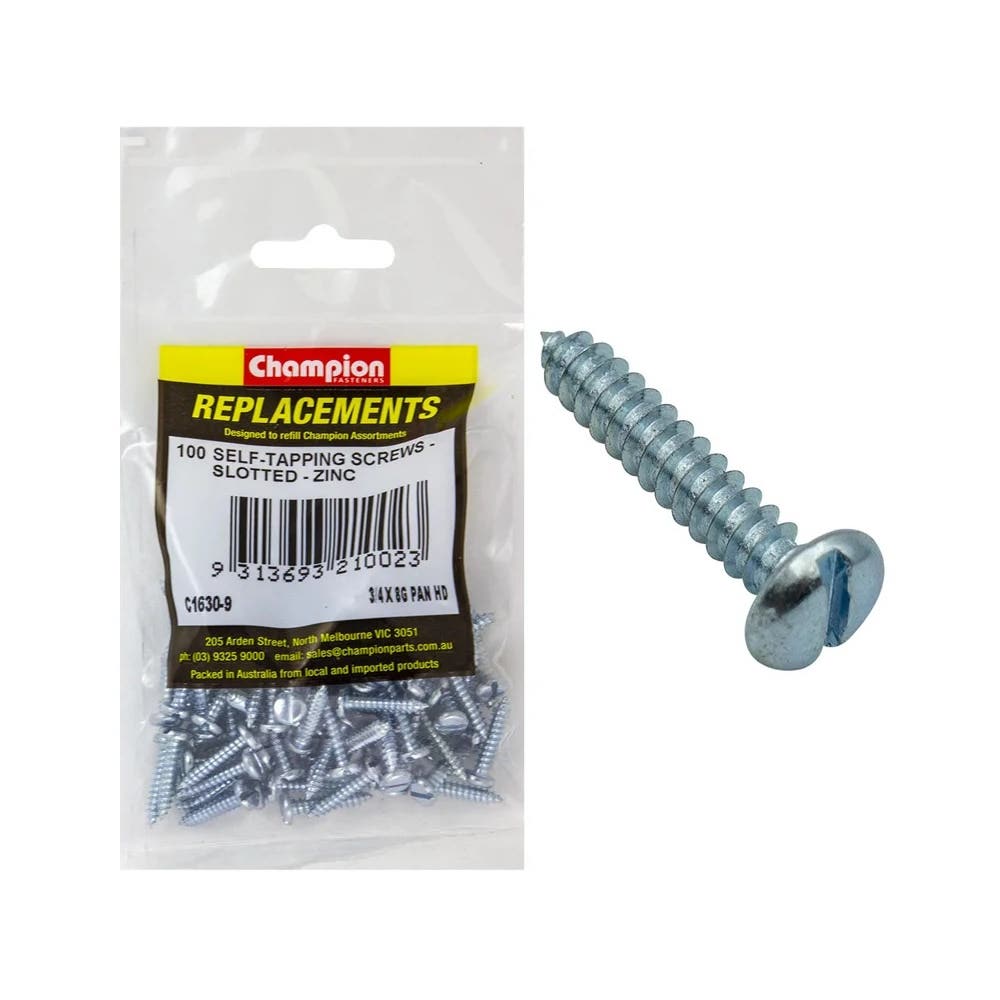 Grab Kit Refill - Screw Self Tapping Pan Head Slotted 5G x 3/4'' Pk 100_93298106_C1630-9