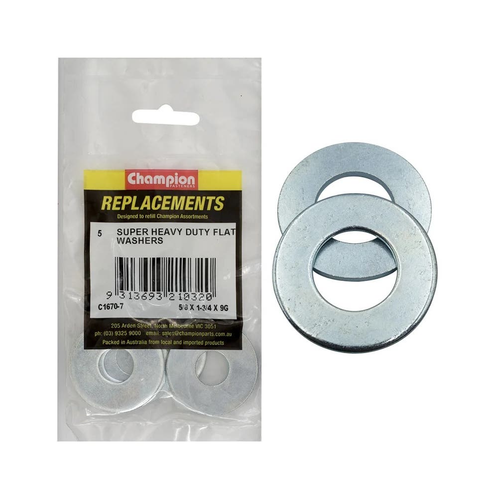WASHER FLAT SUPER HEAVY DUTY 5/8x1 3/4x3.45 ZINC_40053066_C1670-7