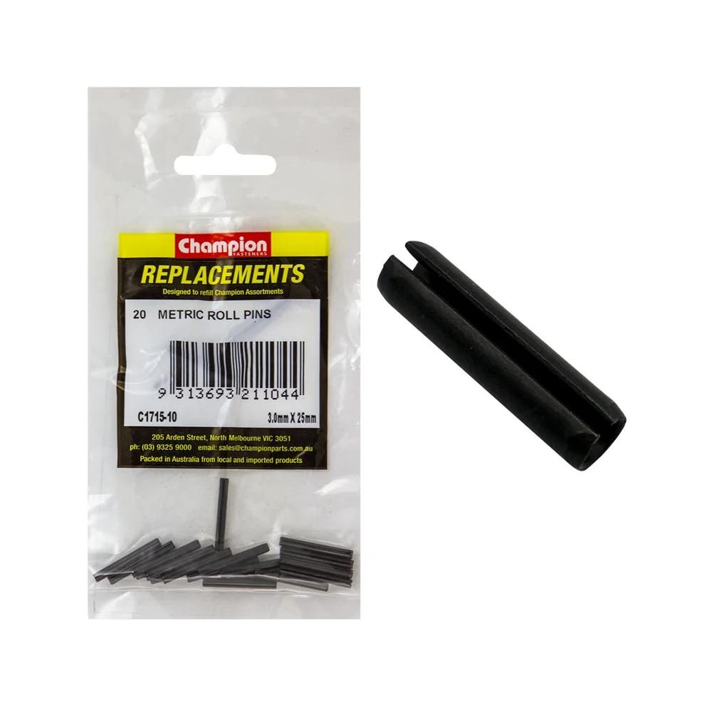 Grab Kit Refill - Pin Roll Small Black 3.0 x 25mm Pk 20_93290176_C1715-10