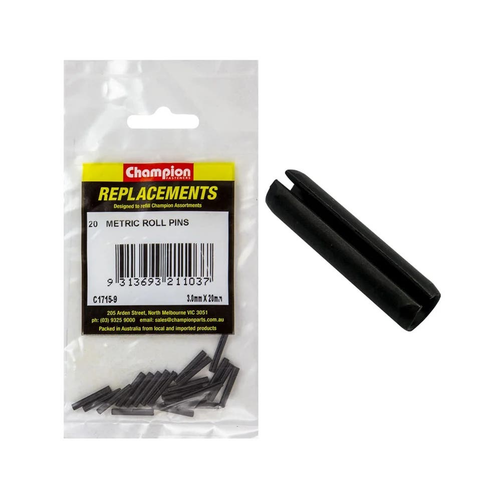 Grab Kit Refill - Pin Roll Small Black 3.0 x 20mm Pk 40_246284_C1715-9