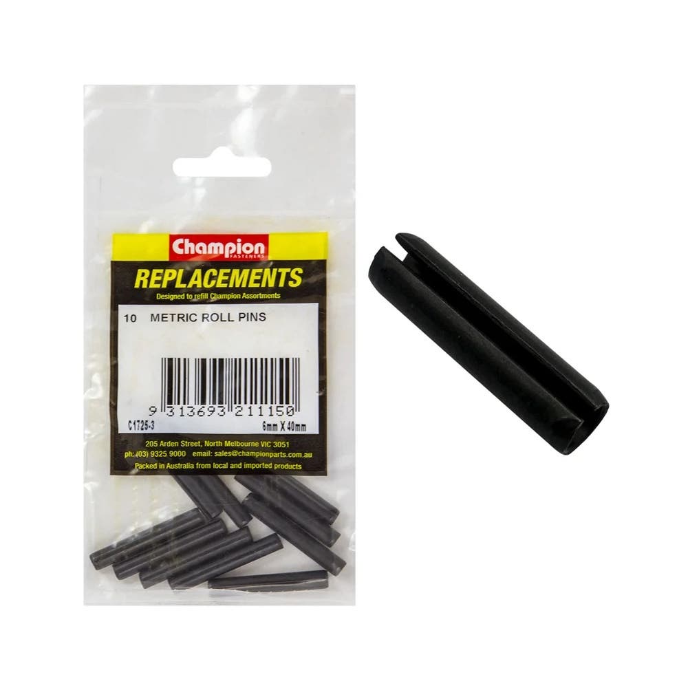 Grab Kit Refill - Pin Roll Black 6 x 40mm Pk 10 79903710_79903710_C1725-3