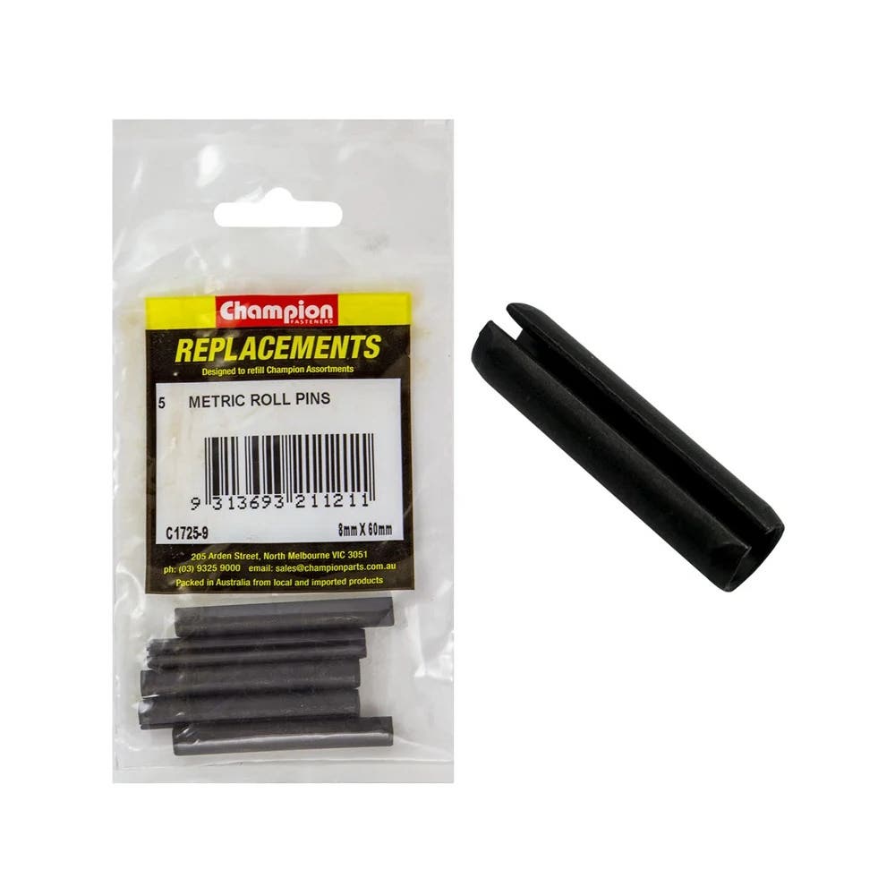 Grab Kit Refill - Pin Roll Black 8 x 60mm Pk 5_279980_C1725-9