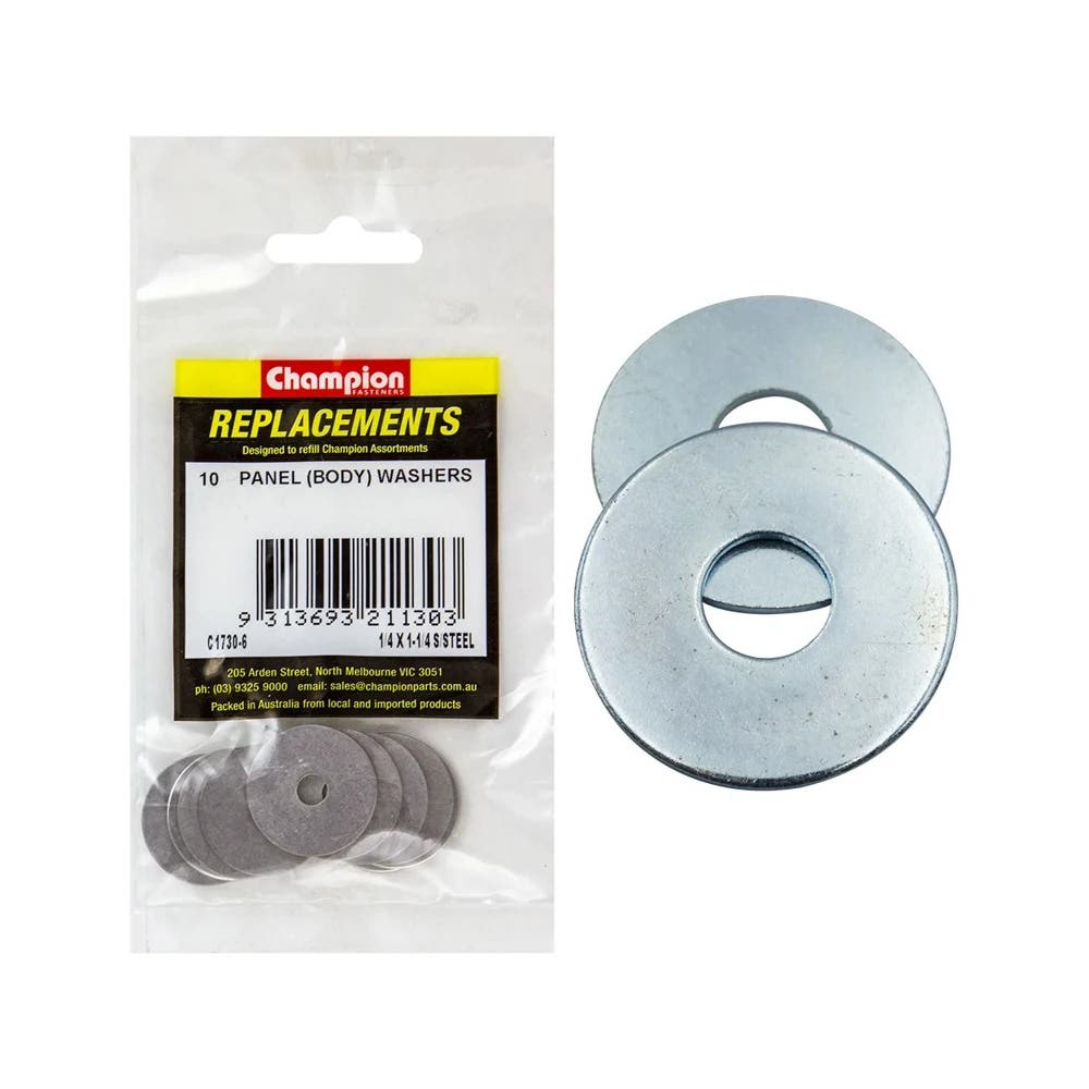 Grab Kit Refill - Washer Panel Body Stainless Steel 1/4 x 1-1/4'' Pk 10_275534_C1730-6