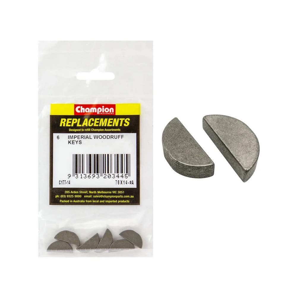 Grab Kit Refill - Woodruff Key WKA 7/8 x 1/4'' Pk 6_93290158_C177-14
