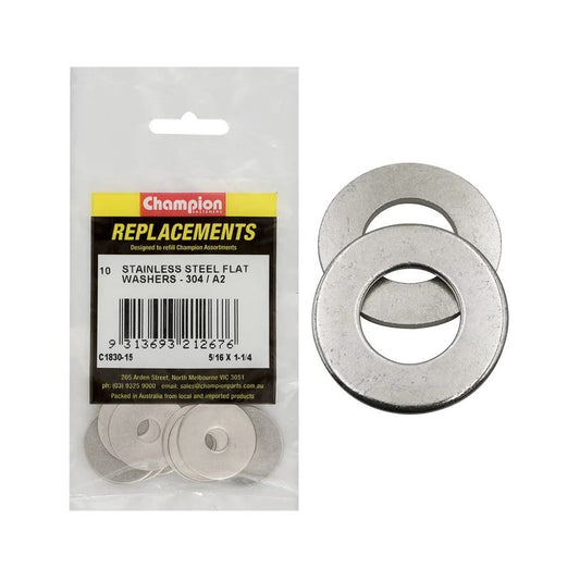 Grab Kit Refill - Washer Flat 304 Stainless Steel 1/16 x 1-1/4'' Pk 10_93290147_C1830-15