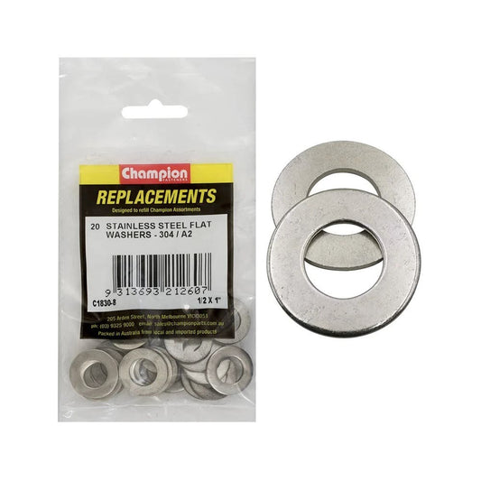 Grab Kit Refill - Washer Flat 304 Stainless Steel 1/2 x 1'' Pk 20_93290150_C1830-8