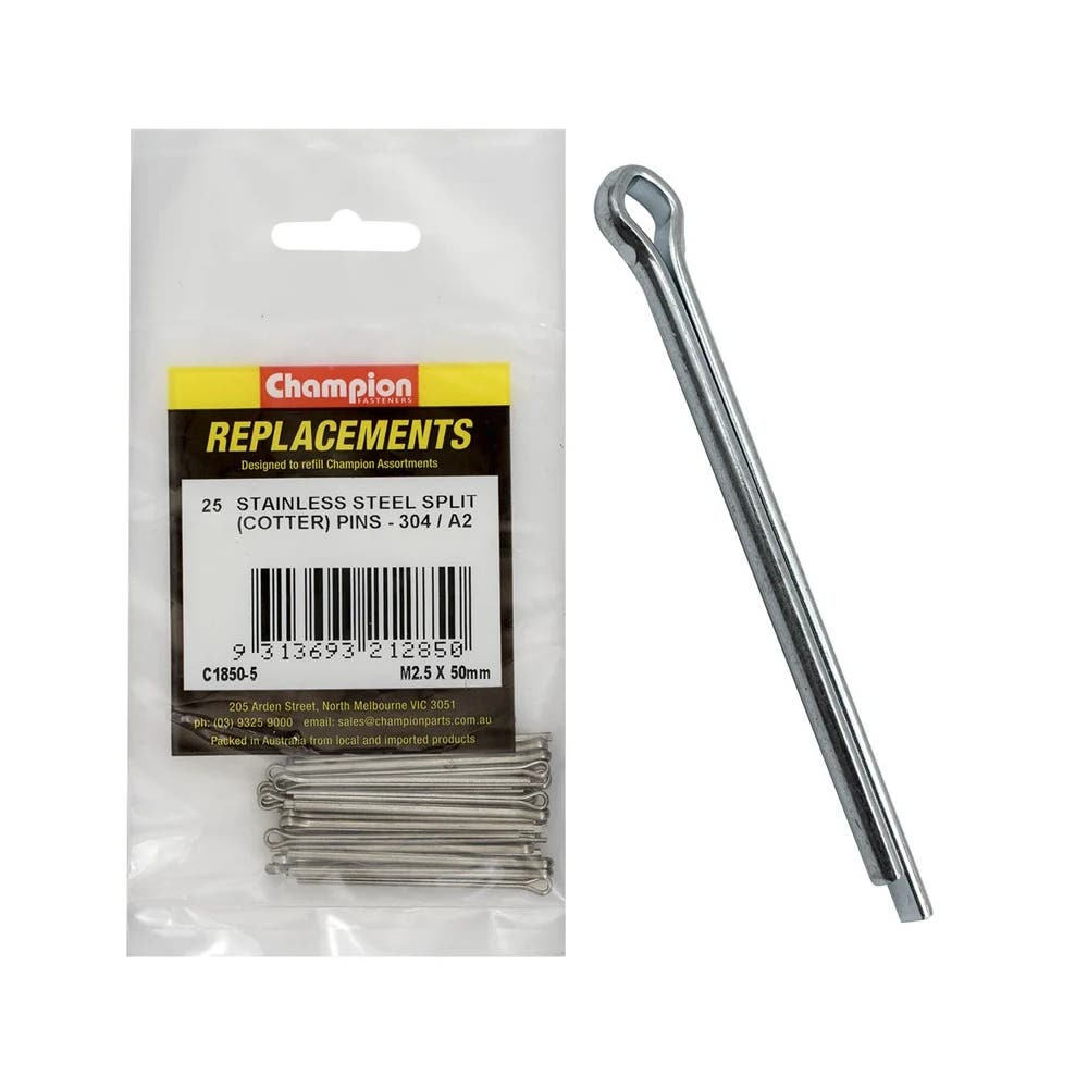 Grab Kit Refill - Pin Split 304 Stainless Steel 2.5 x 50mm Pk 25_147170_C1850-5