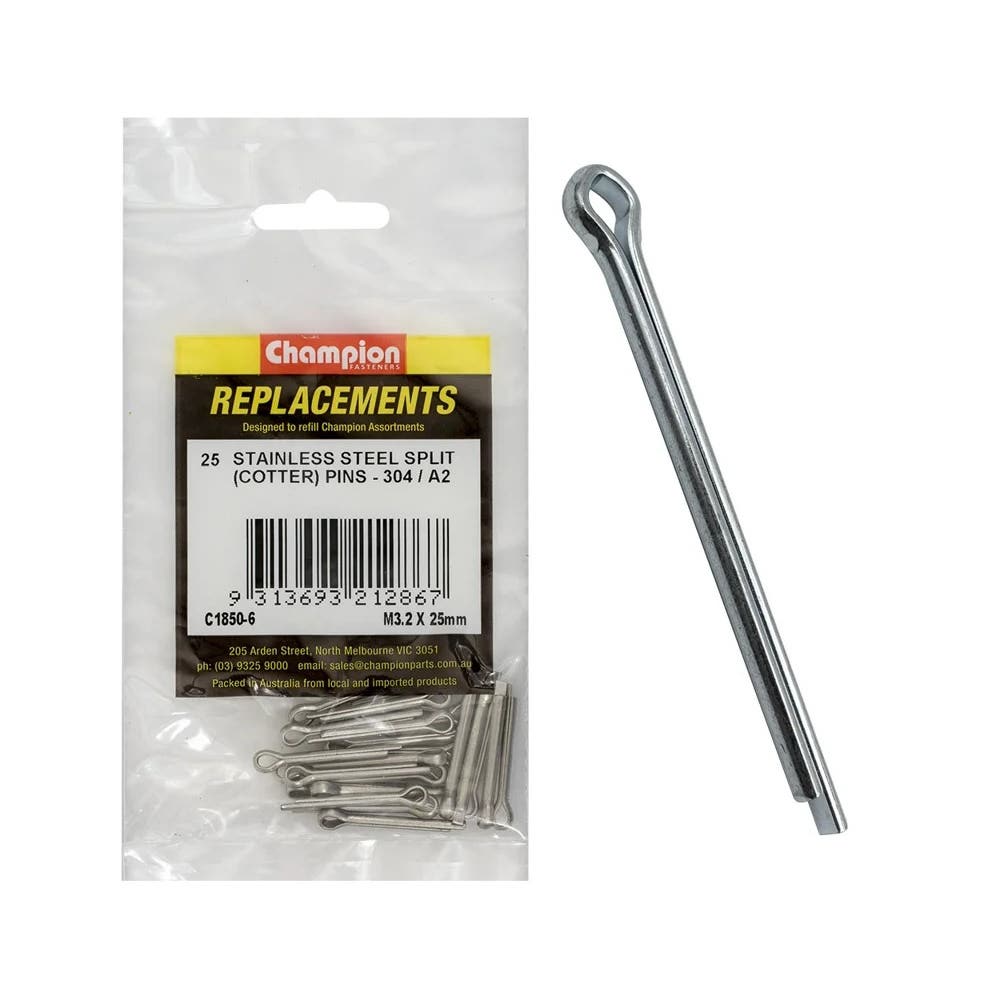 Grab Kit Refill - Pin Split 304 Stainless Steel 3.2 x 25mm Pk 25_147173_C1850-6