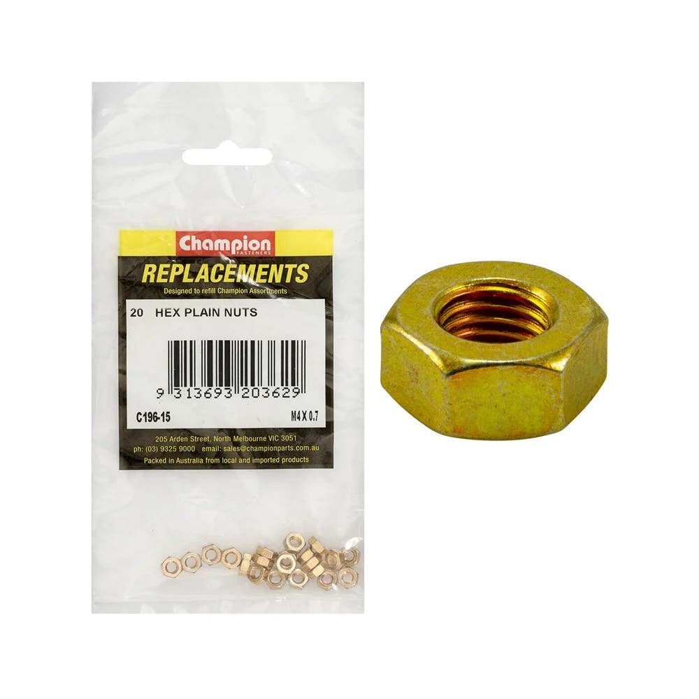 Grab Kit Refill - Nut Hex Head Grade 8.8 Zinc 4 x 0.7mm Pk 20_98889779_C196-15