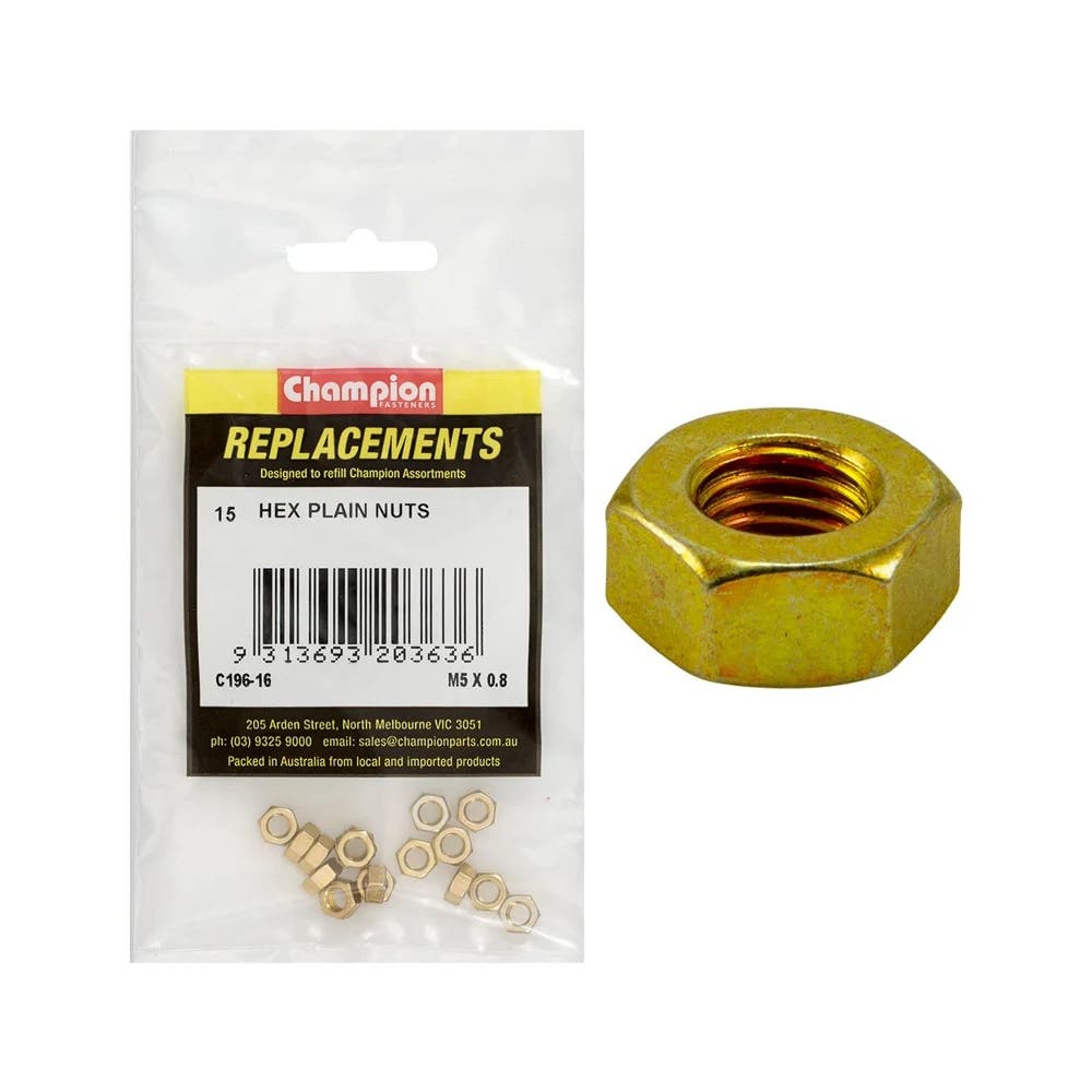Grab Kit Refill - Nut Hex Head Grade 8.8 Zinc 5 x 0.8mm Pk 20_93298082_C196-16