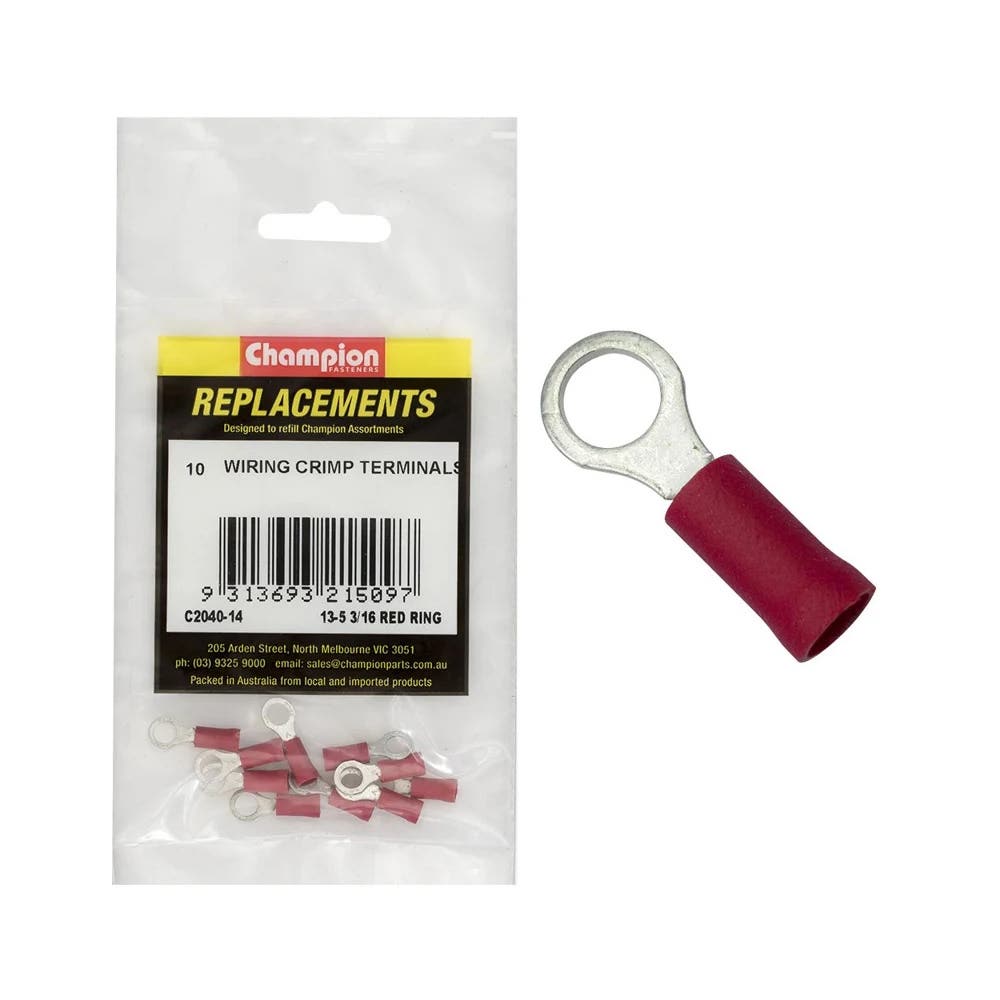 Electrical Terminal Repl Pack Red Ring 3/16''_184323_C2040-14