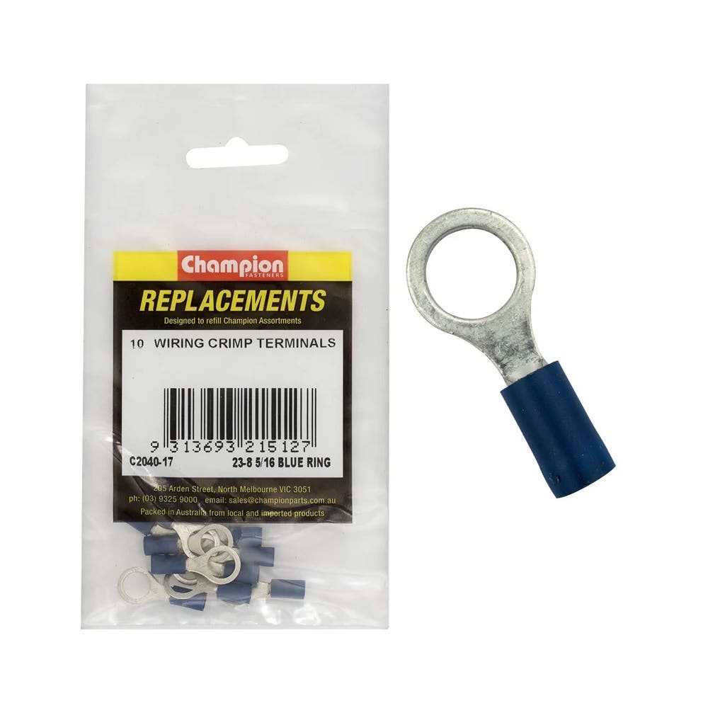 Grab Kit Refill - Terminal Wire Crimp 23-8 5/16'' Blue Ring Pk 10_197239_C2040-17