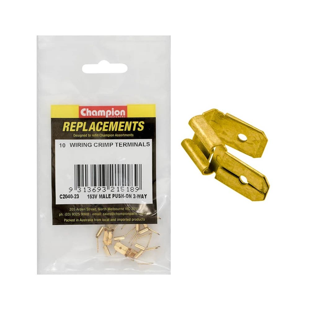 Grab Kit Refill - Terminal Wire Crimp 153V Male Push On 2 Way Pk 10_284226_C2040-23
