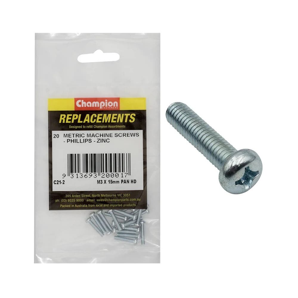 Grab Kit Refill - Screw Machine Pan Head Phillips Zinc 3 x 16mm Pk 20_173679_C21-2