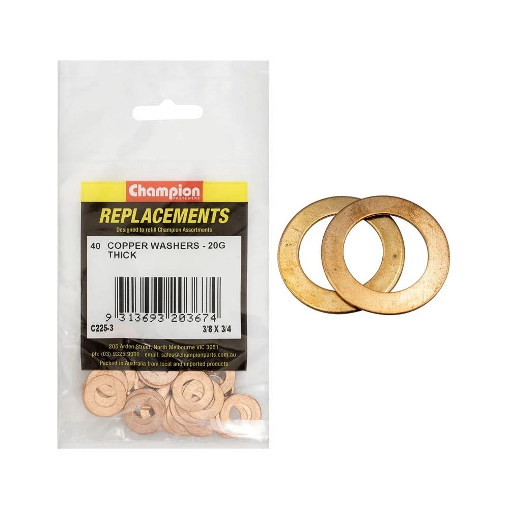 Grab Kit Refill - Washer Copper 3/8 x 3/4'' Pk 40_234092_C225-3