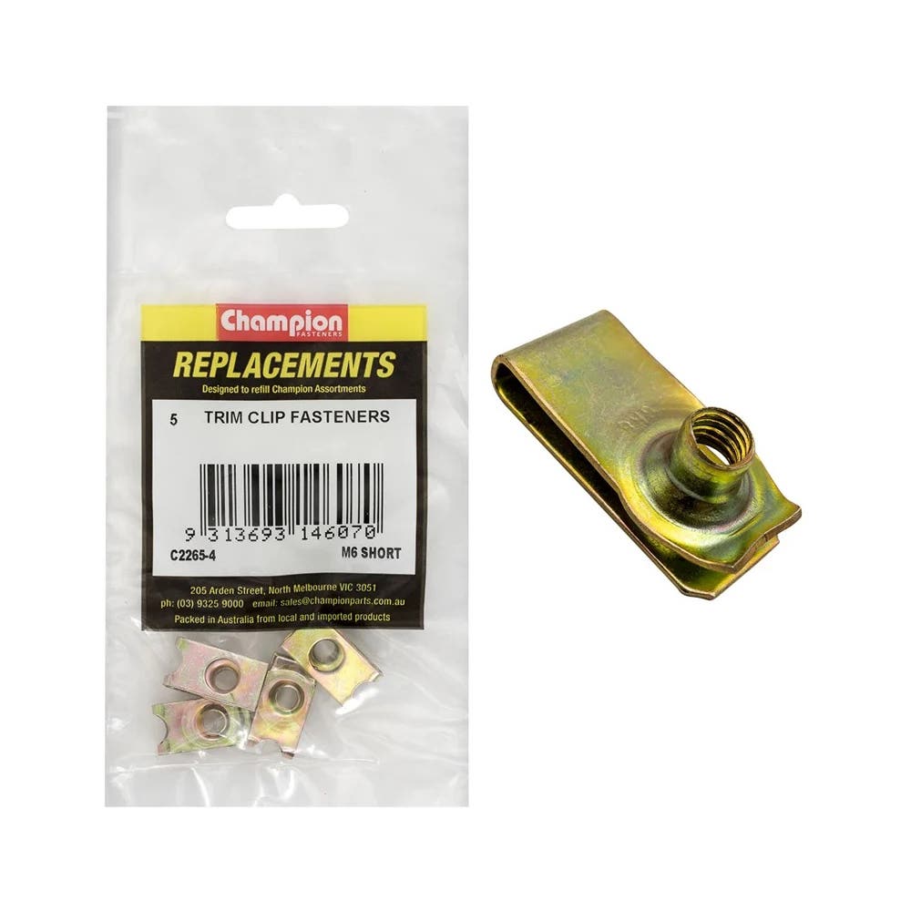 Grab Kit Refill - Nut Captive 6mm Short Pk 5_93860009_C2265-4