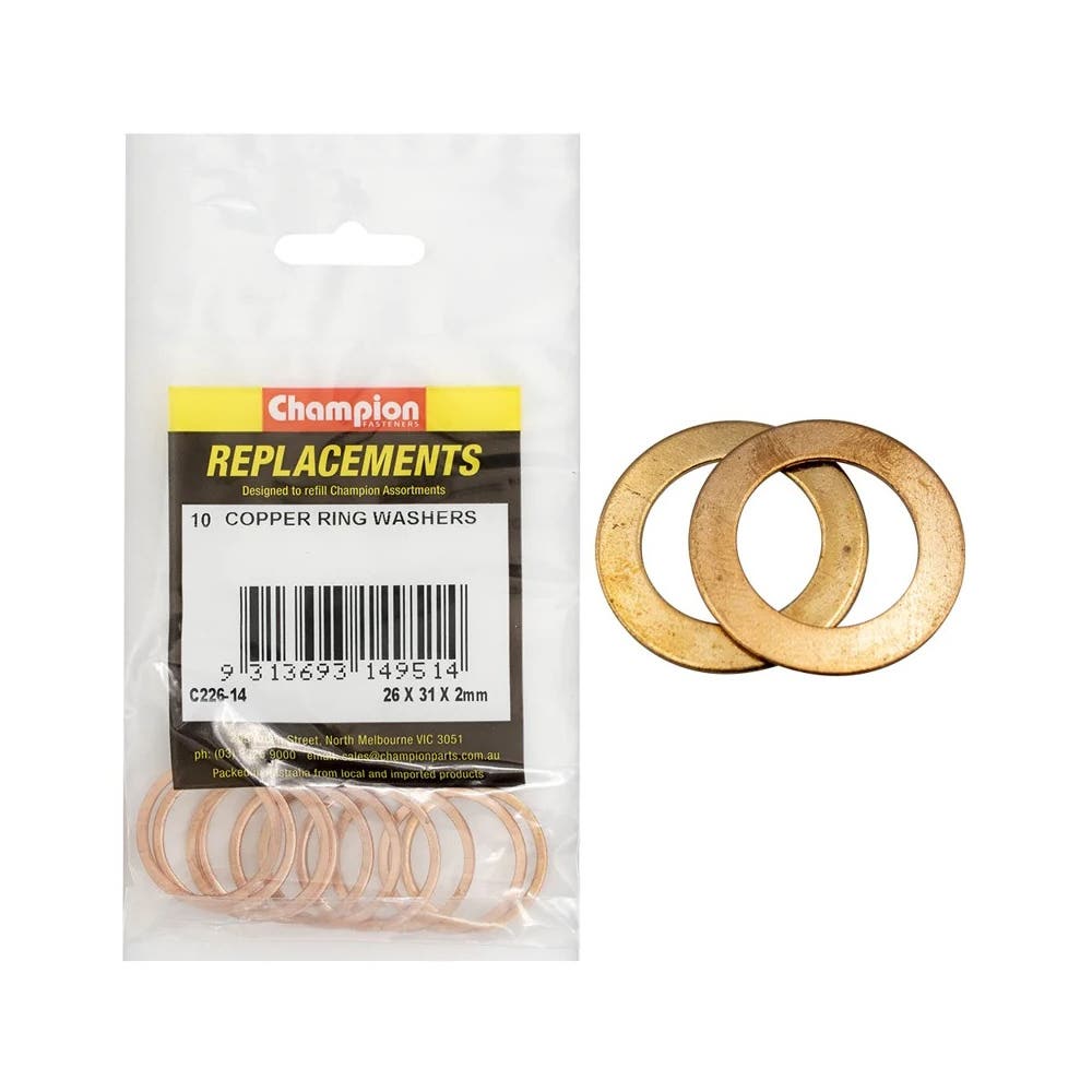 Assortment Refills 26 X 31 X 2 Washer Ring Copper_40029954_C226-14