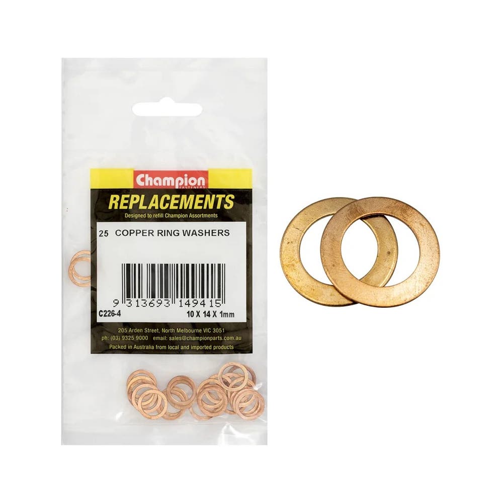Grab Kit Refill-Washer Copper Fuel Injection 10 X 14 X 1mm Pk 25_430042_C226-4