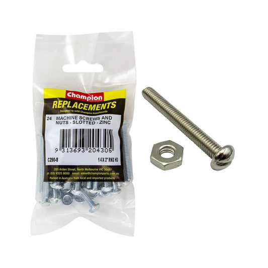 Grab Kit Refill - Screw Machine Round Slot Zinc BSW 1/4 x 2'' Pk 24_93298079_C290-8