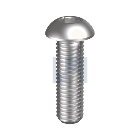 Unc Btn Hd Skt Screw H 304 SS Ansi B18.3/A2 8-32 Unc 1/2'' - Pk 100_40099622_SB04P08320050