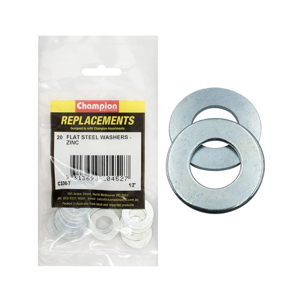 Grab Kit Refill - Washer Flat Zinc 1/2'' Pk 20_93290140_C330-7