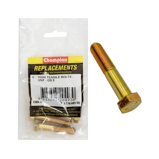 Grab Kit Refill - Bolt Hex Head Grade 5 Zinc UNF 7/16 x 2'' Pk 5_93298050_C365-14