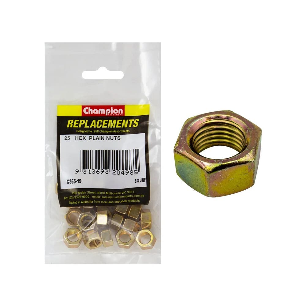 Grab Kit Refill - Nut Hex Head Grade 5 Zinc UNF 3/8'' Pk 25_93298052_C365-19