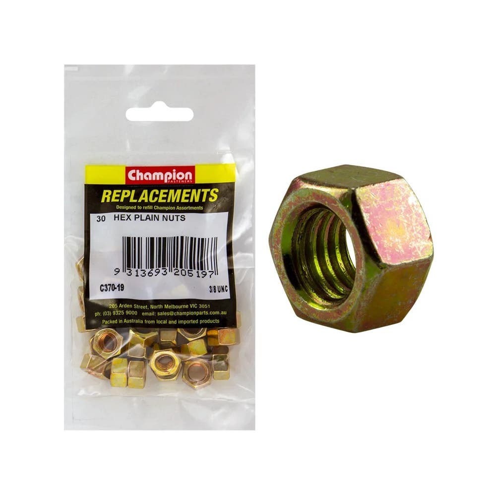 Grab Kit Refill - Nut Hex Head Grade 5 Zinc UNC 3/8'' Pk 30_93298048_C370-19