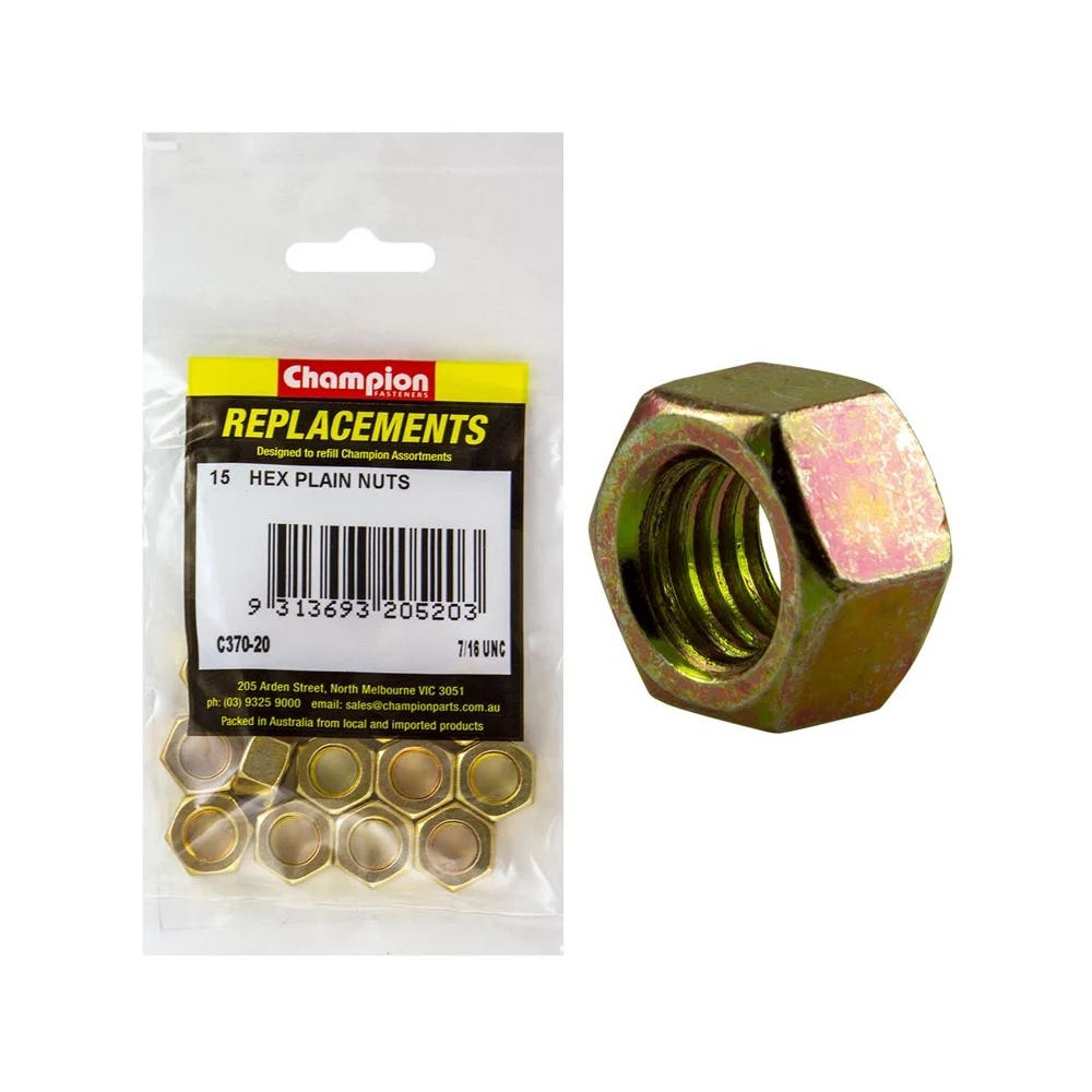 Grab Kit Refill - Nut Hex Head Grade 5 Zinc UNC 7/16'' Pk 15_93298049_C370-20