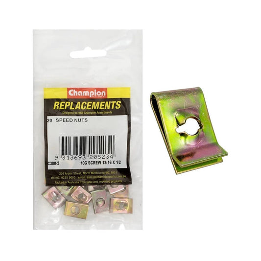 Grab Kit Refill - Nut Speed Zinc Passivated 10G Screw 13/16 x 1/2'' Pk 20_93290161_C380-2