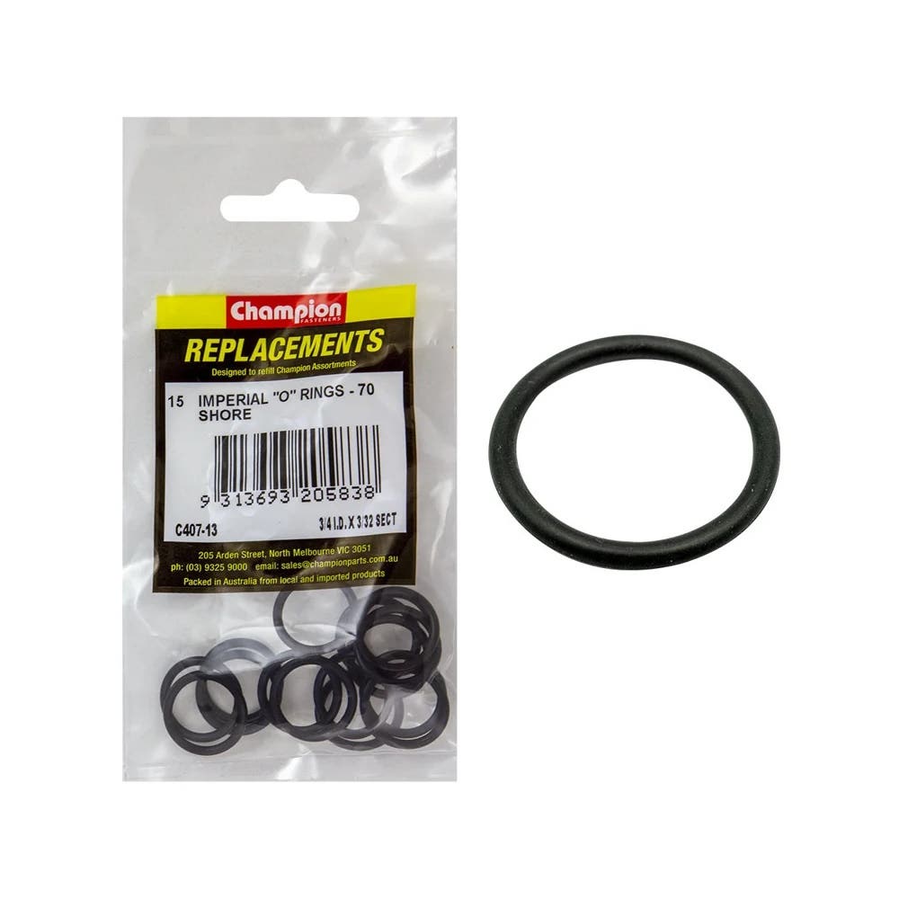 Refill Assortment Kit O-ring 3/4 X 3/32'' Champion Pk 15_403731_C407-13